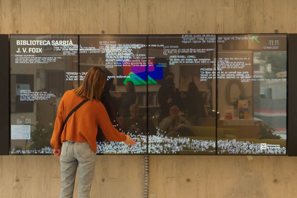 3 INSTALACIONES INTERACTIVAS EN LA NUEVA BIBLIOTECA DE SARRIÀ J. V. FOIX